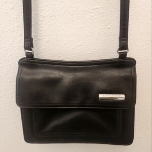 Koltov black crossbody bag with cell phone pocket